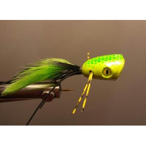 Bass Popper Yellow and Chartruese Image